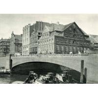 X002136 Altes Bild von der Schaartorbrücke. | Binnenhafen - historisches Hafenbecken in der Hamburger Altstadt.